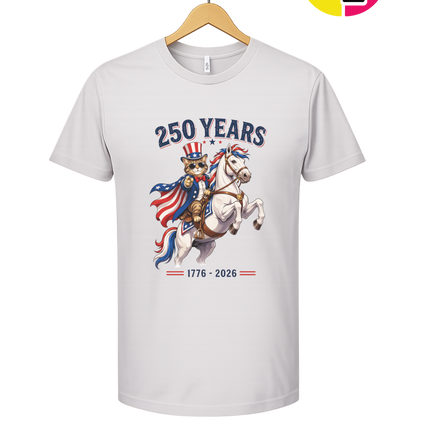 Purrfect Patriot 250 Years Tee