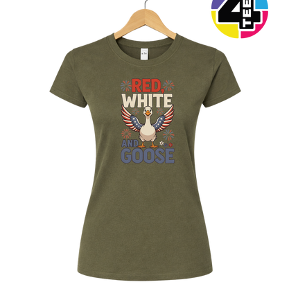 Red, White & Goose Women's Tee