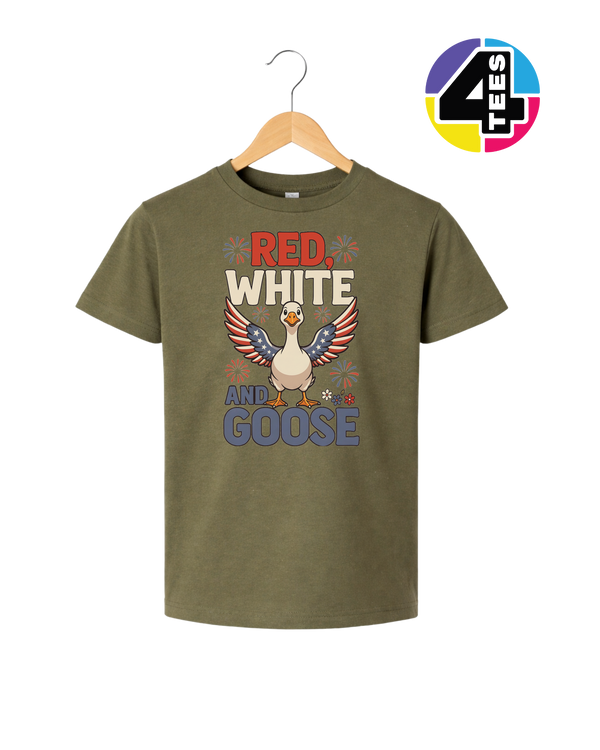 Red, White & Goose Youth Tee