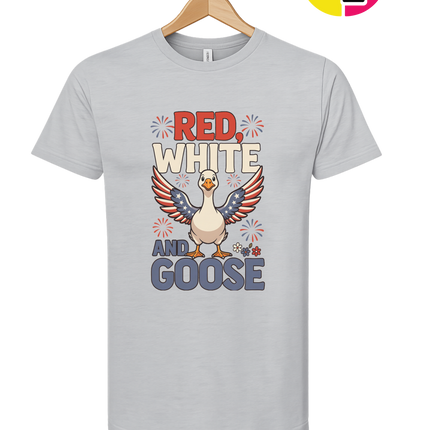 Red, White & Goose Tee