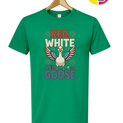 Red, White & Goose Tee