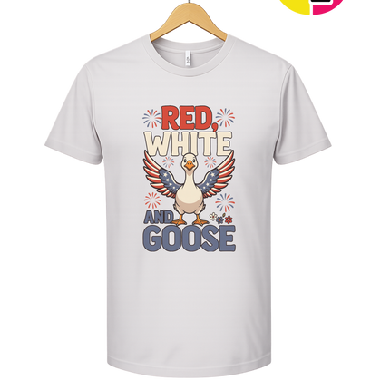 Red, White & Goose Tee