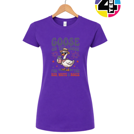 Goose on the Loose Red White & Booze Women's Tee