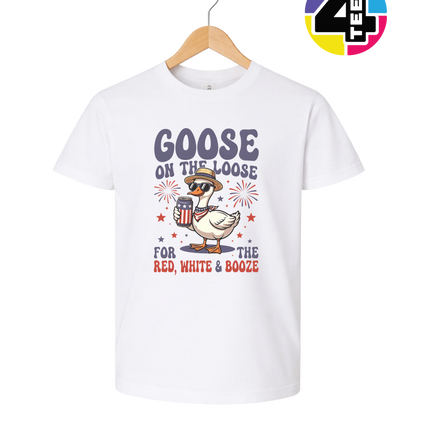 Goose on the Loose Red White & Booze Youth Tee