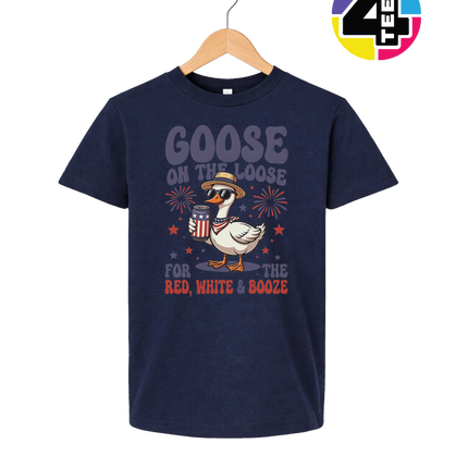 Goose on the Loose Red White & Booze Youth Tee