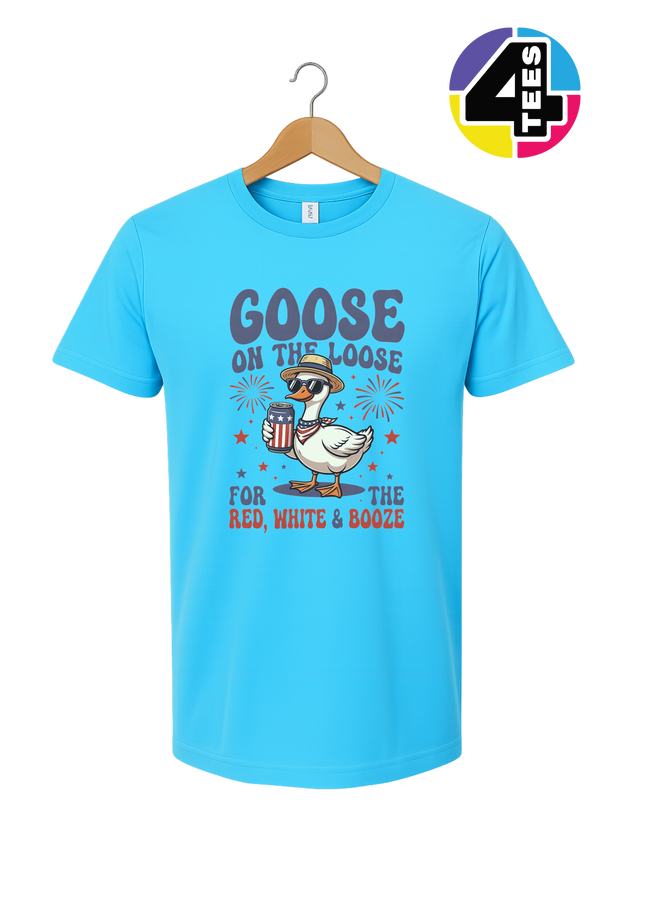 Goose on the Loose Red White & Booze Tee