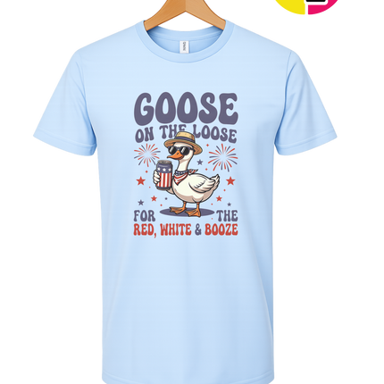 Goose on the Loose Red White & Booze Tee