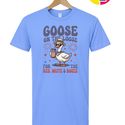 Goose on the Loose Red White & Booze Tee