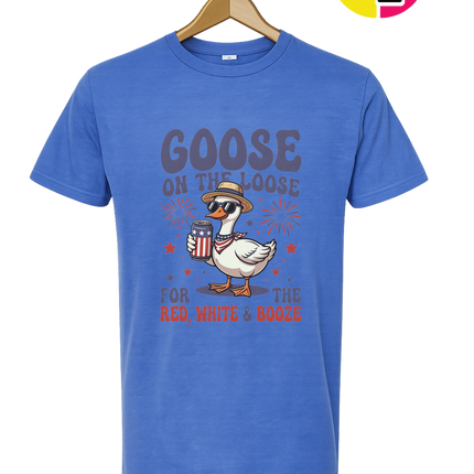 Goose on the Loose Red White & Booze Tee