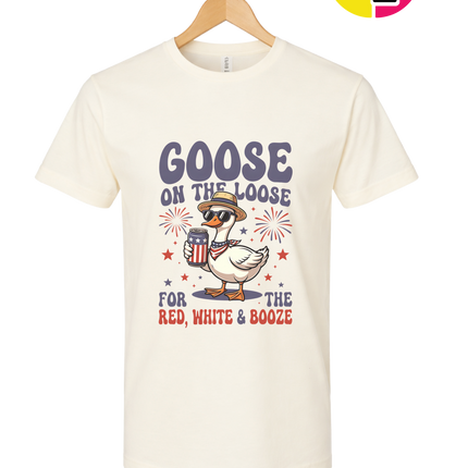 Goose on the Loose Red White & Booze Tee