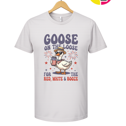 Goose on the Loose Red White & Booze Tee