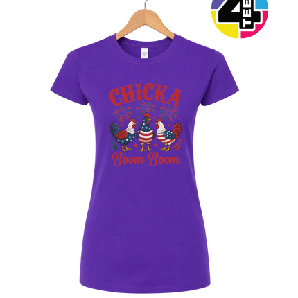 Chicka Boom Boom Patriotic Chickens Women's Tee