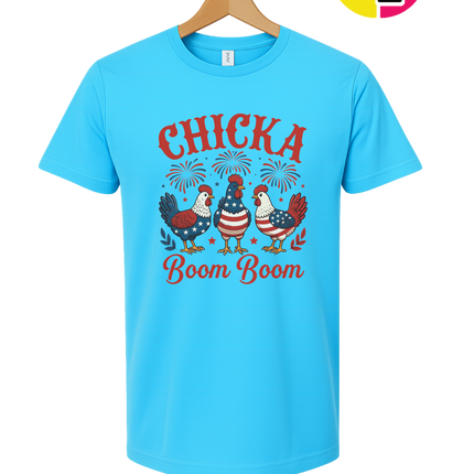 Chicka Boom Boom Patriotic Chickens Tee