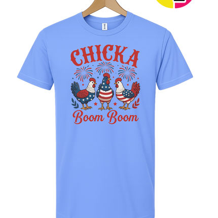 Chicka Boom Boom Patriotic Chickens Tee