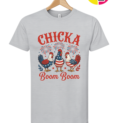 Chicka Boom Boom Patriotic Chickens Tee
