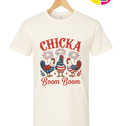 Chicka Boom Boom Patriotic Chickens Tee