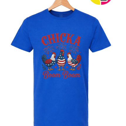 Chicka Boom Boom Patriotic Chickens Tee