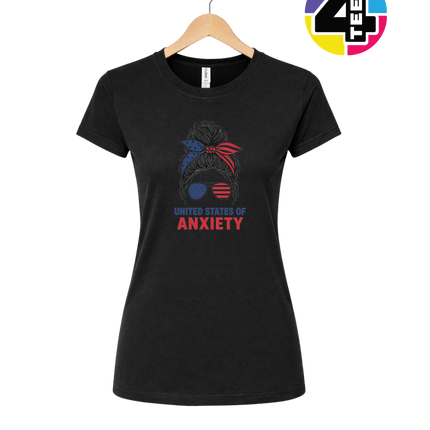 United States of Anxiety Messy Bun Women's Tee