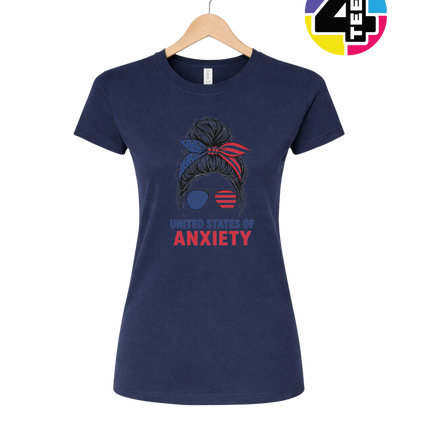 United States of Anxiety Messy Bun Women's Tee