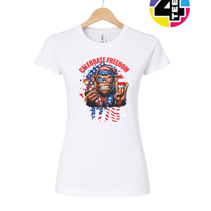 Firecracker Freedom Chimp Women's Tee