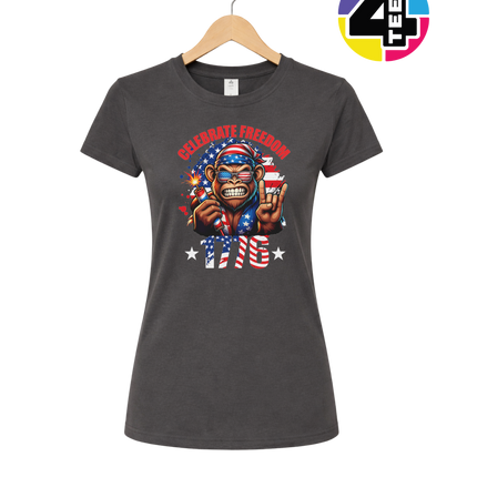 Firecracker Freedom Chimp Women's Tee