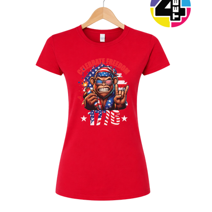 Firecracker Freedom Chimp Women's Tee