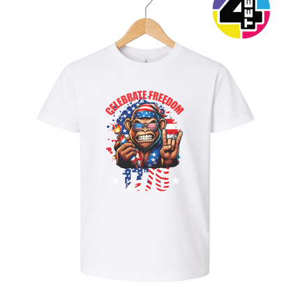 Firecracker Freedom Chimp Youth Tee