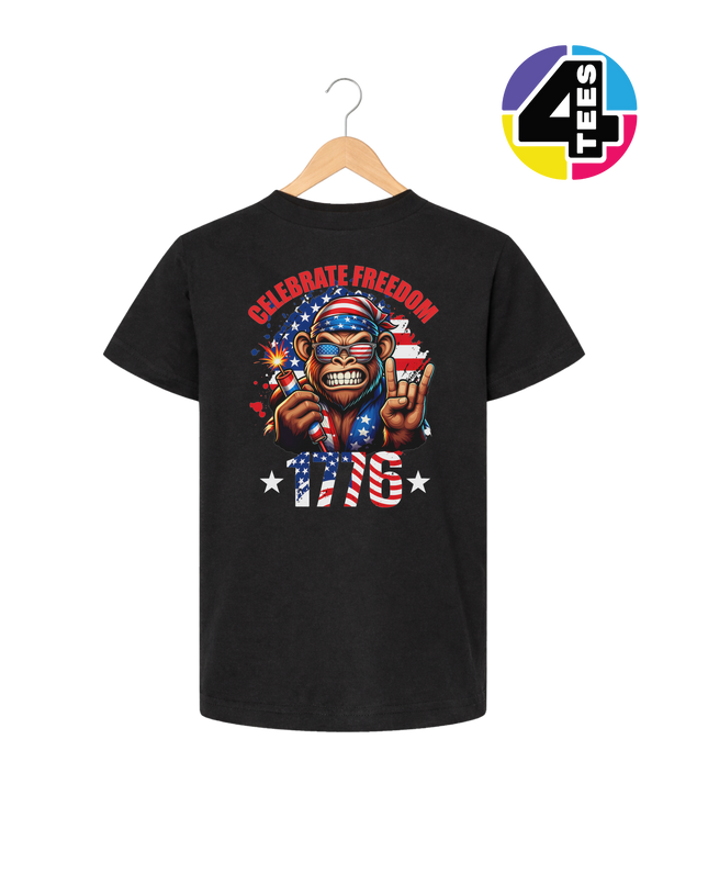 Firecracker Freedom Chimp Youth Tee