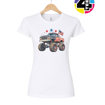 Stars & Stripes Monster Truck Women's Tee