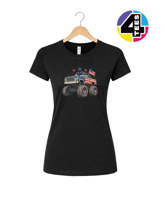 Stars & Stripes Monster Truck Women's Tee