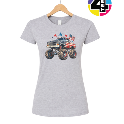 Stars & Stripes Monster Truck Women's Tee