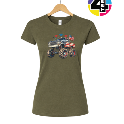 Stars & Stripes Monster Truck Women's Tee
