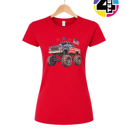 Stars & Stripes Monster Truck Women's Tee