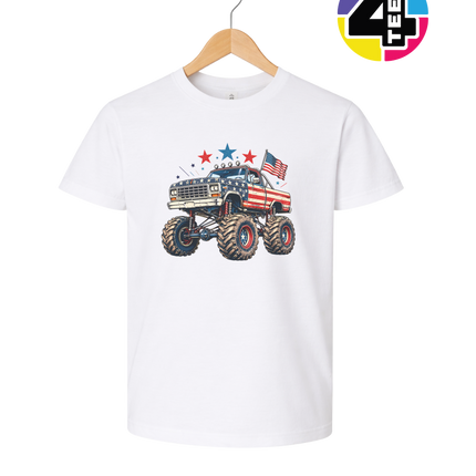 Stars & Stripes Monster Truck Youth Tee
