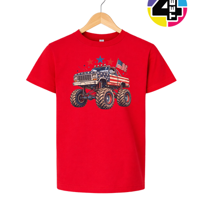 Stars & Stripes Monster Truck Youth Tee