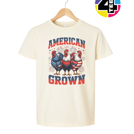 American Grown Patriotic Roosters Youth Tee