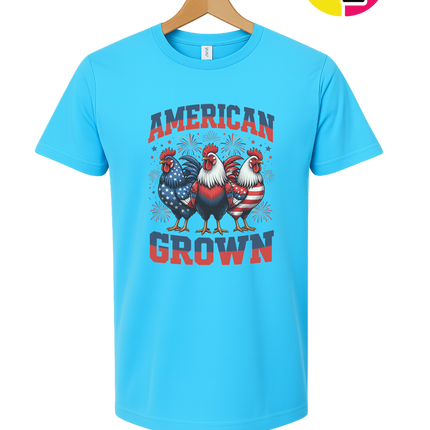 American Grown Patriotic Roosters Tee