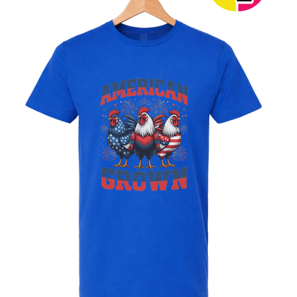 American Grown Patriotic Roosters Tee