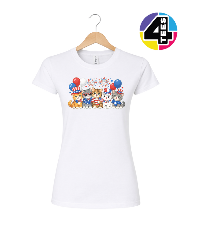 Patriotic Kitten Crew Women's Tee