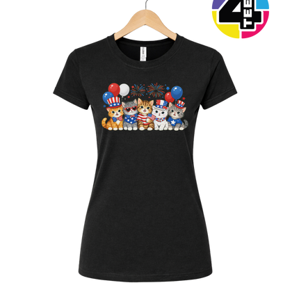 Patriotic Kitten Crew Women's Tee