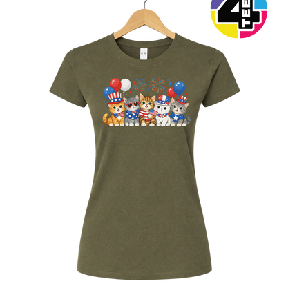 Patriotic Kitten Crew Women's Tee