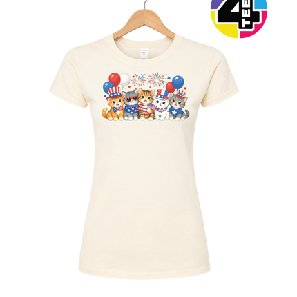 Patriotic Kitten Crew Women's Tee