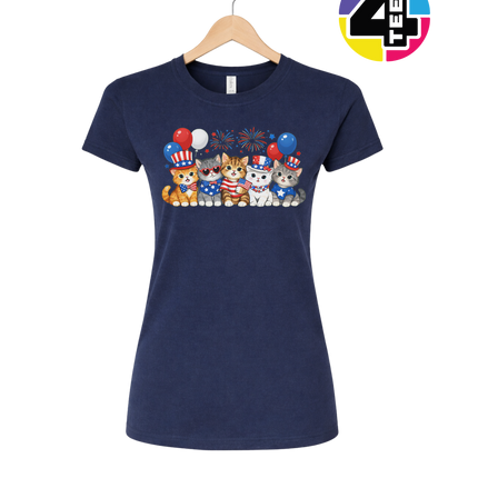 Patriotic Kitten Crew Women's Tee