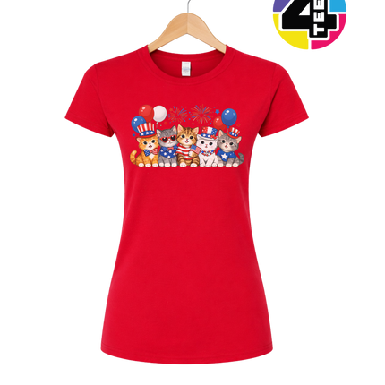 Patriotic Kitten Crew Women's Tee