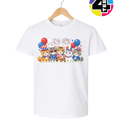 Patriotic Kitten Crew Youth Tee