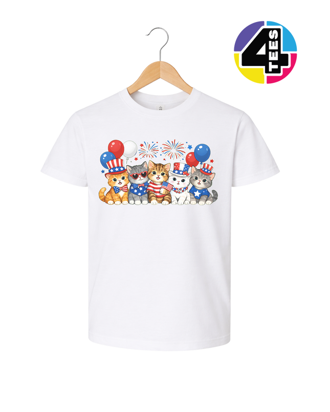 Patriotic Kitten Crew Youth Tee