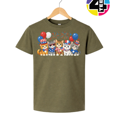 Patriotic Kitten Crew Youth Tee