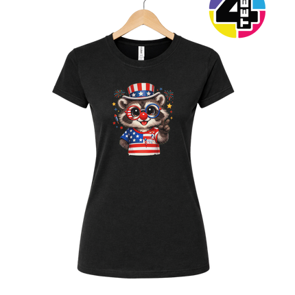 Uncle Sam Raccoon Spark Women's Tee