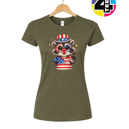 Uncle Sam Raccoon Spark Women's Tee