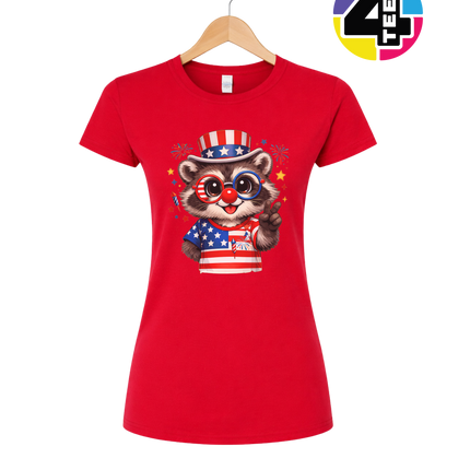 Uncle Sam Raccoon Spark Women's Tee